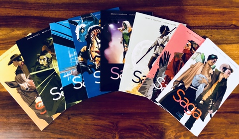 My collection of Saga books